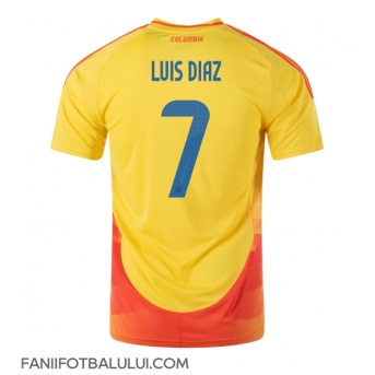 Columbia Luis Diaz #7 Tricou Fotbal Replică Copa America 2024 Barbati Acasa